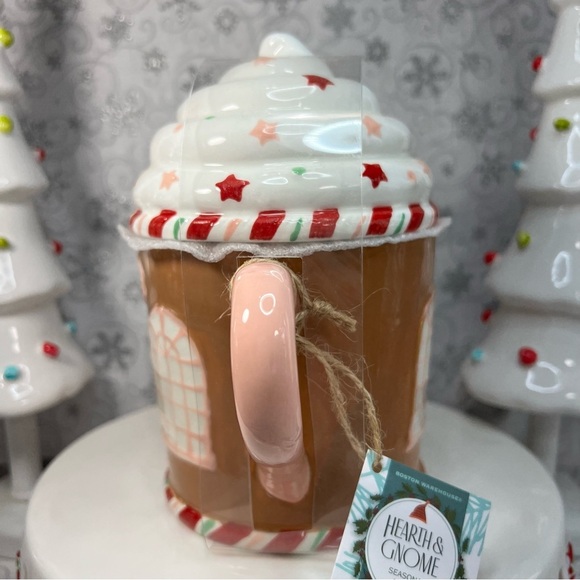 Hearth & Gnome Christmas Cafe Gingerbread Coffee Mug w/ Whipped Cream Mug Topper - Picture 10 of 12